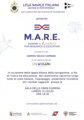 Lega Navale  lieta di ospitare il progetto M.A.R.E: