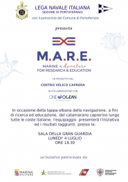 Lega Navale  lieta di ospitare il progetto M.A.R.E: