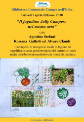 "Il fagiolino Jolly Campese nel nostro orto” con Agostino Stefani, Rossana Galletti ed Alvaro Claudi