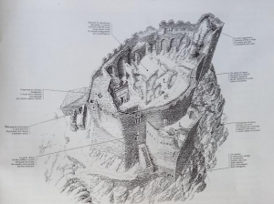 Volterraio: mura, bastione destro, contramine, rampa e portale di accesso (parte 6)
