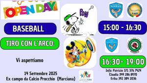 Open day di Baseball e di Tiro con l&#039;Arco il 14 settembre al campo di Procchio