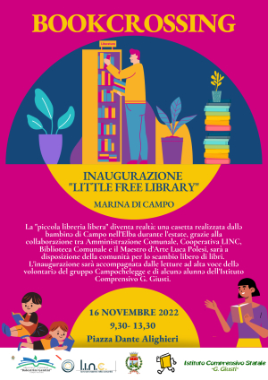 Bookcrossing: il 16 novembre inaugura a Campo una piccola libreria libera per la comunità