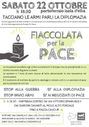 Fiaccolata per la pace, sabato a Portoferraio l'iniziativa dell'Elba Forum per la Pace
