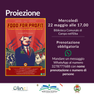 Cinema in biblioteca: ultimo appuntamento con "Food For Profit"