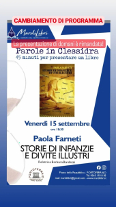 Rimandata la presentazione del libro 'Storie di infanzie e vite illustri' di Paola Farneti