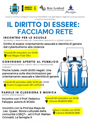 &quot;Diritto di essere: facciamo rete&quot;, a Portoferraio una serie di eventi contro violenza e discriminazione di genere