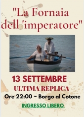 Questa sera alle 22 a Marciana Marina ultima replica de "La fornaia dell'Imperatore"