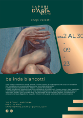 "Corpi Celesti" - a Sapori d'Arte bistrot la mostra di Belinda Biancotti
