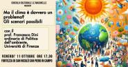 "Il cambiamento climatico e le sue implicazioni geopolitiche" è il tema dell'incontro con Francesco Dini a San Piero