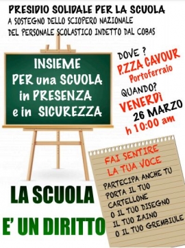 Scuola: sciopero dei COBAS del 26 marzo, anche l'Elba si mobilita 