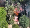 Le immagini dell'incendio a Castancoli