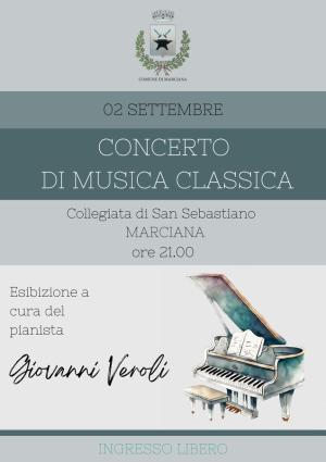 Il Pianista Giovanni Veroli in concerto a Marciana