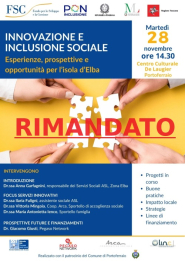 Annullato l'incontro organizzato da Asl su "Innovazione e inclusione sociale"