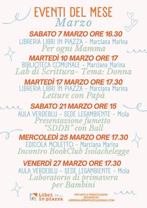Gli eventi del mese di Marzo con la Libreria Libri in Piazza