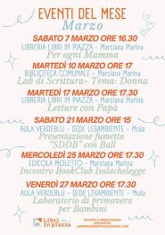 Gli eventi del mese di Marzo con la Libreria Libri in Piazza
