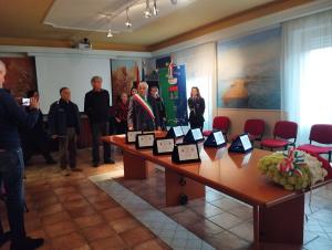 Le celebrazioni di Santa Barbara a Rio - con le targhe per gli ultimi assunti in miniera