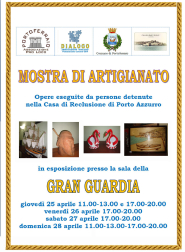 Mostra di artigianato di persone detenute. L'iniziativa dell'Ass. Dialogo a Portoferraio